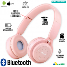 Headphone Bluetooth ST-95 Starmega - Rosa